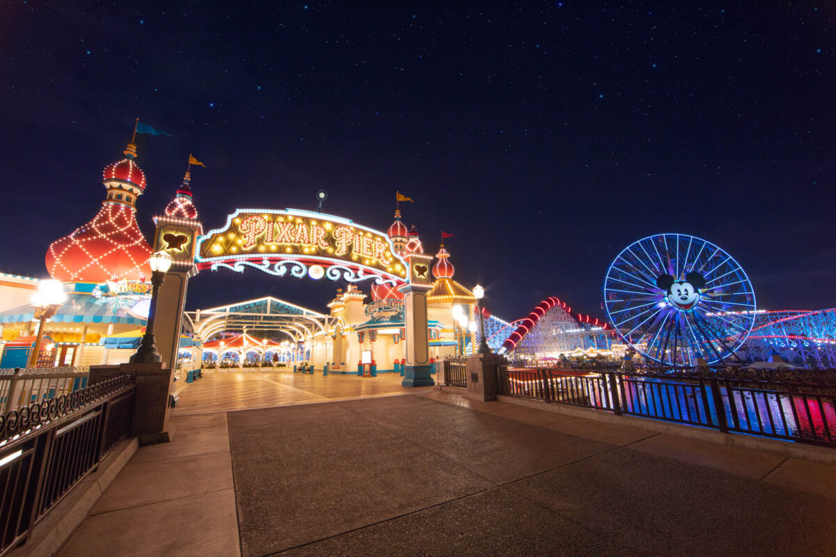 Pixar Pier at Night